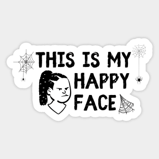 This is my happy face. This is my face, Sad, Happy face, Wednesday, text Sticker